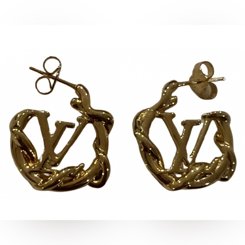 Authentic Louis Vuitton Garden Louise Hoop Earrings